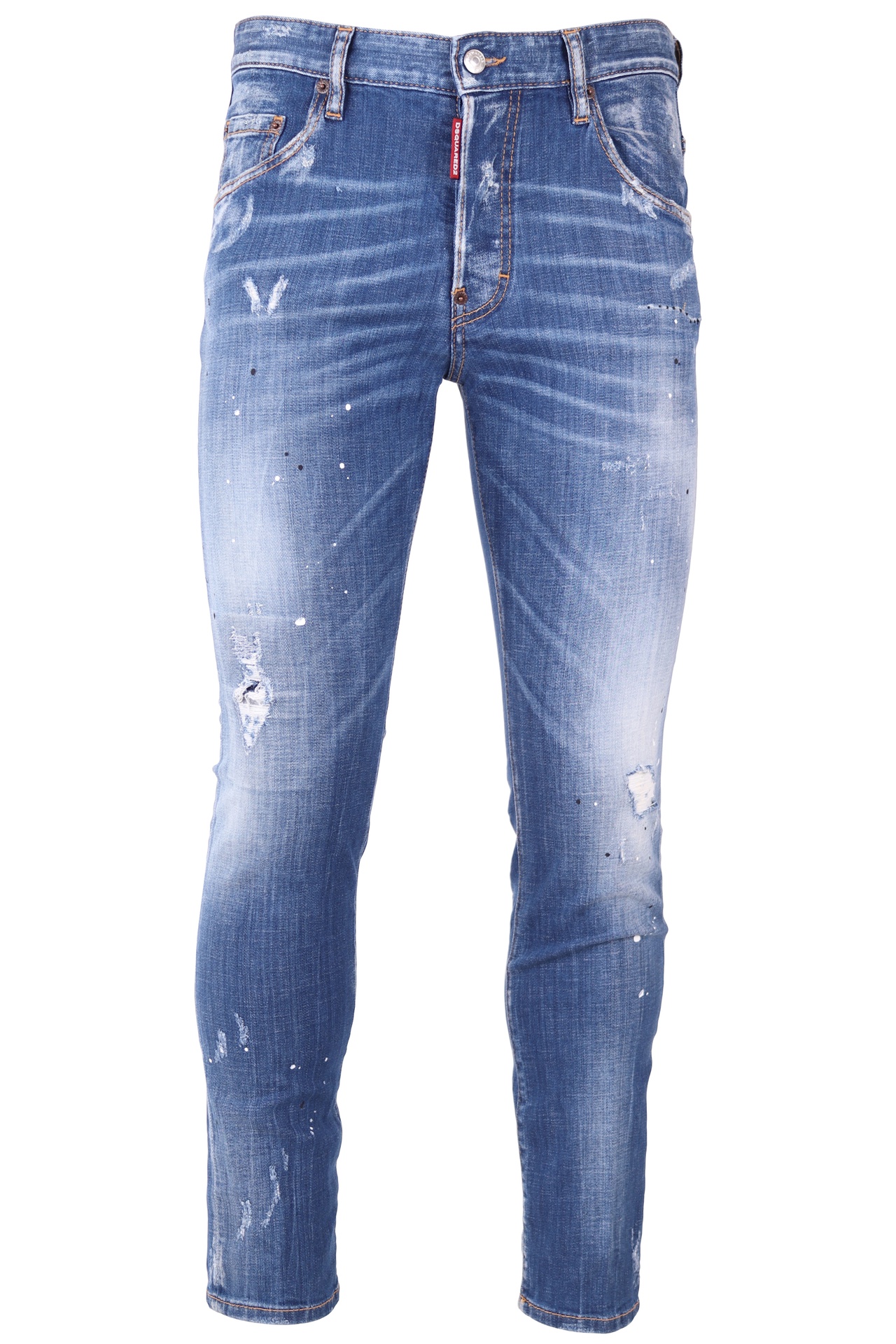 jean dsquared2 blue painted