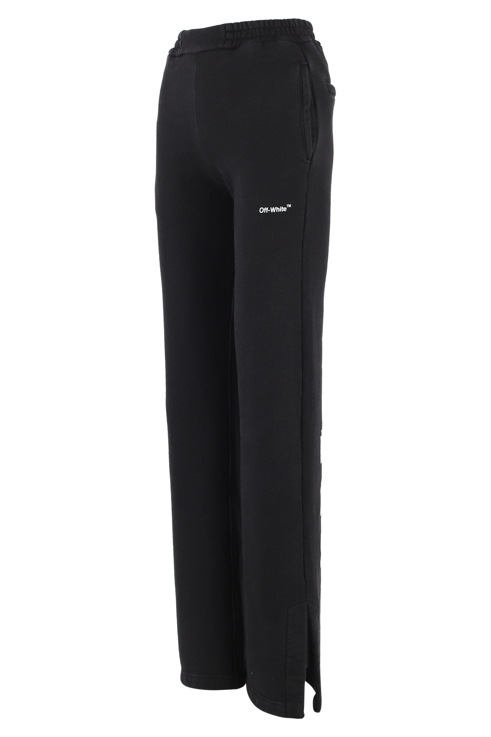 - Pantalon de chandal negro con logo blanco "Diag" - BLS Fashion
